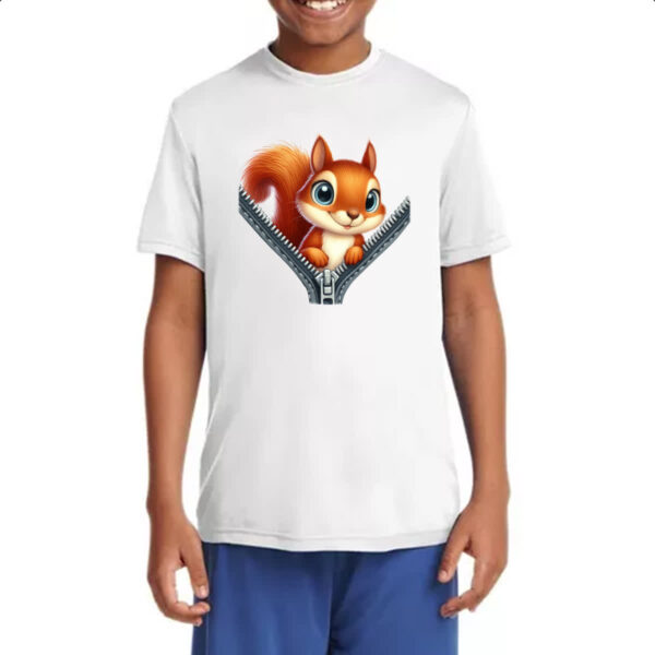 Camiseta Infanto Juvenil Esquilo no ziper - Imagem 4