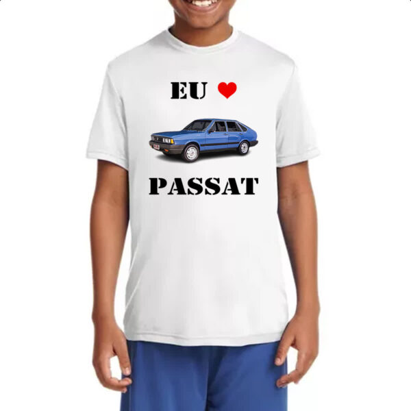Camiseta Infanto Juvenil Eu amo passat Azul - Imagem 4