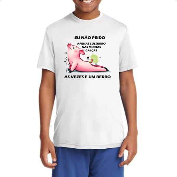 Camiseta Infanto Juvenil Eu nao peido porco - Imagem 4