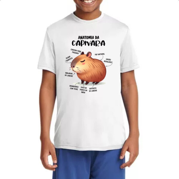 Camiseta Infanto Juvenil Anatomia da capivara - Imagem 4