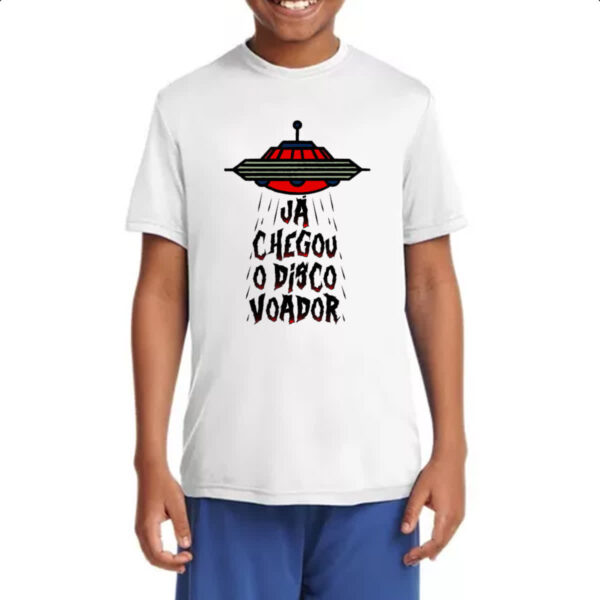 Camiseta Infanto Juvenil Ja chegou o disco voador - Imagem 4