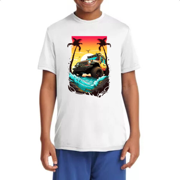 Camiseta Infanto Juvenil Jeep off road sunset art - Imagem 4