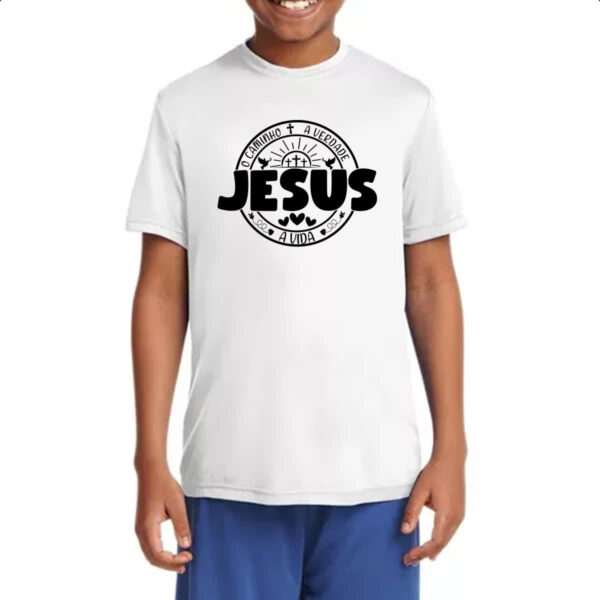 Camiseta Infanto Juvenil Jesus caminho verdade e a vida 01 - Imagem 4