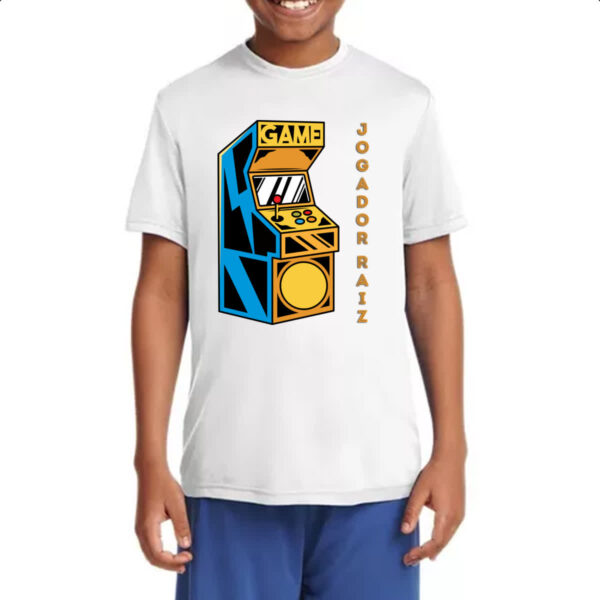 Camiseta Infanto Juvenil Jogador gamer raiz - Imagem 4