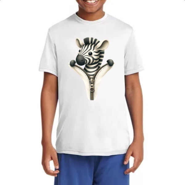 Camiseta Infanto Juvenil Zebra no ziper - Imagem 4