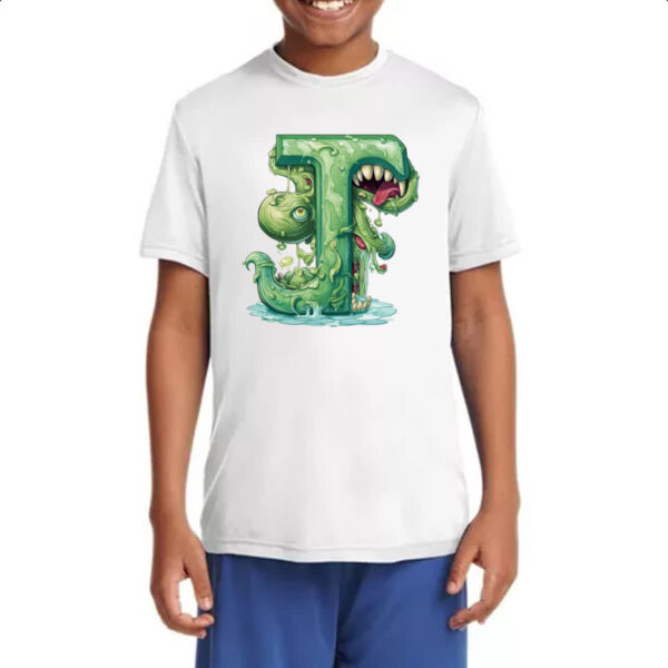 Camiseta Infanto Juvenil Zumbi Alfabeto Letra J - Imagem 4