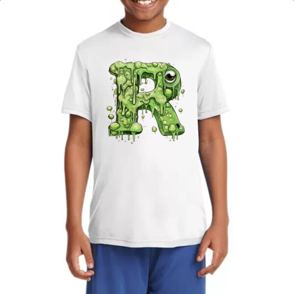 Camiseta Infanto Juvenil Zumbi Alfabeto Letra R - Imagem 4