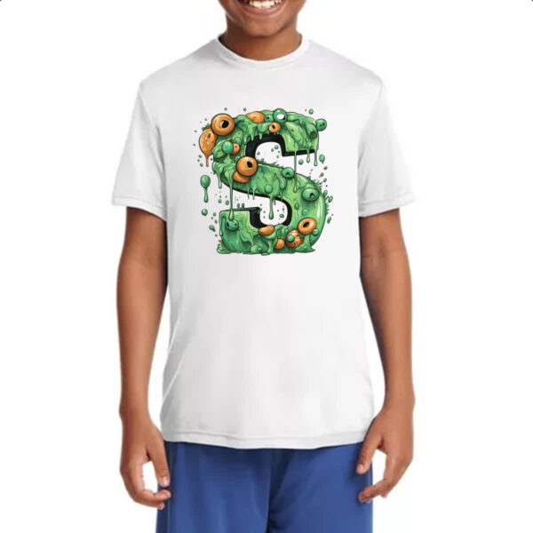 Camiseta Infanto Juvenil Zumbi Alfabeto Letra S - Imagem 4