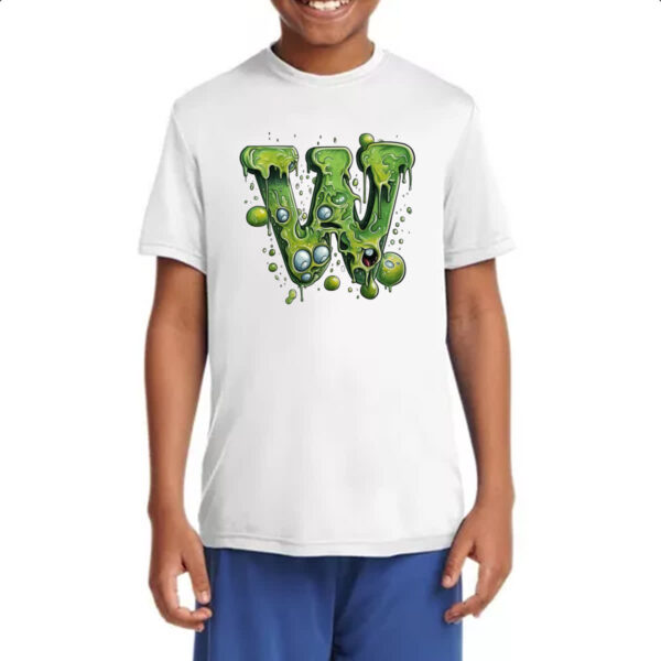 Camiseta Infanto Juvenil Zumbi Alfabeto Letra W - Imagem 4