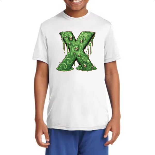 Camiseta Infanto Juvenil Zumbi Alfabeto Letra X - Imagem 4