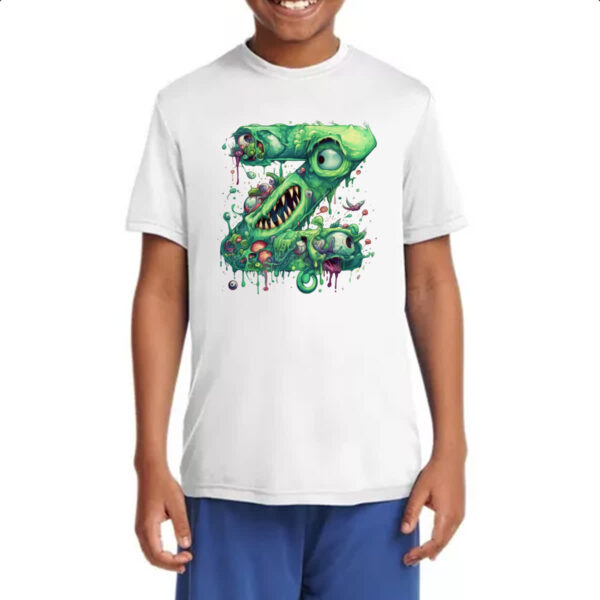 Camiseta Infanto Juvenil Zumbi Alfabeto Letra Z - Imagem 4