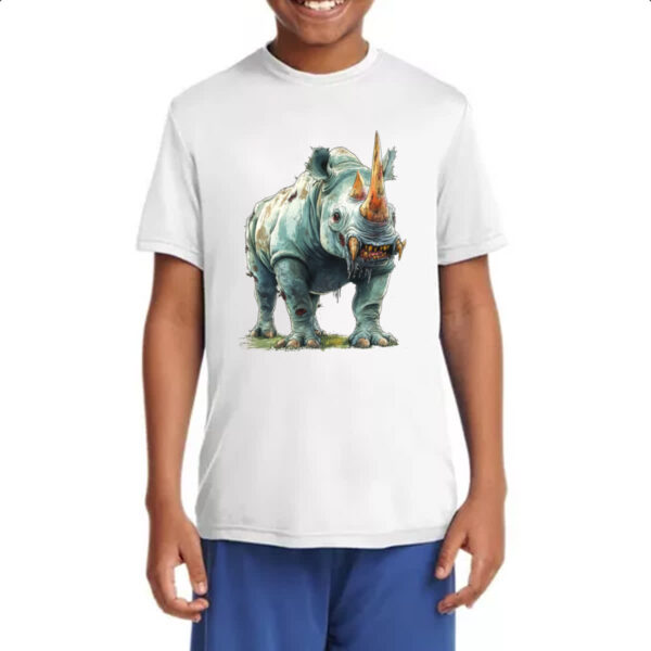 Camiseta Infanto Juvenil Zumbi Rinoceronte - Imagem 4