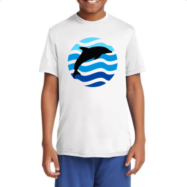 Camiseta Infanto Juvenil Animais marinhos Golfinho silhueta sunset - Imagem 4
