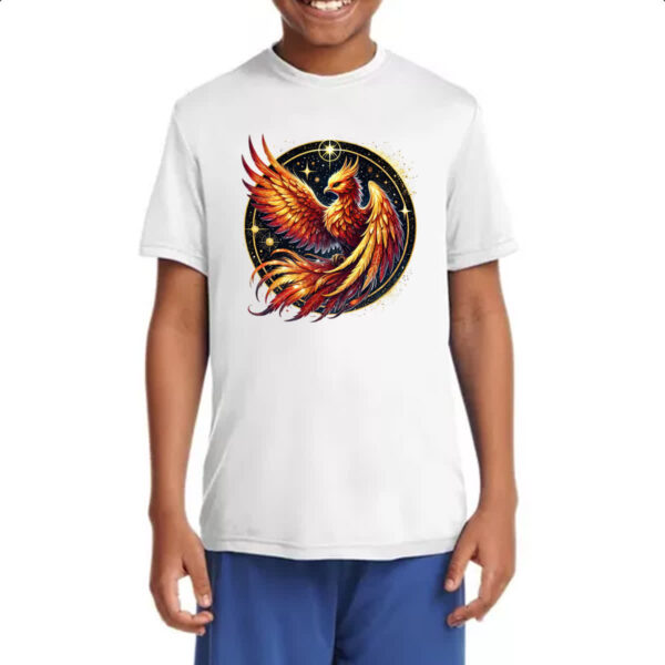 Camiseta Infanto Juvenil Fenix circulo estelar - Imagem 4