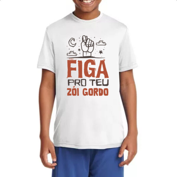 Camiseta Infanto Juvenil Figa pro teu zoi gordo - Imagem 4