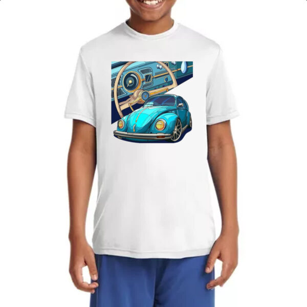 Camiseta Infanto Juvenil Fusca classico e painel - Imagem 4
