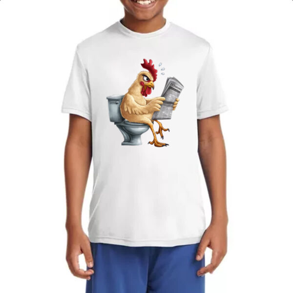 Camiseta Infanto Juvenil Galinha na sala de forca - Imagem 4