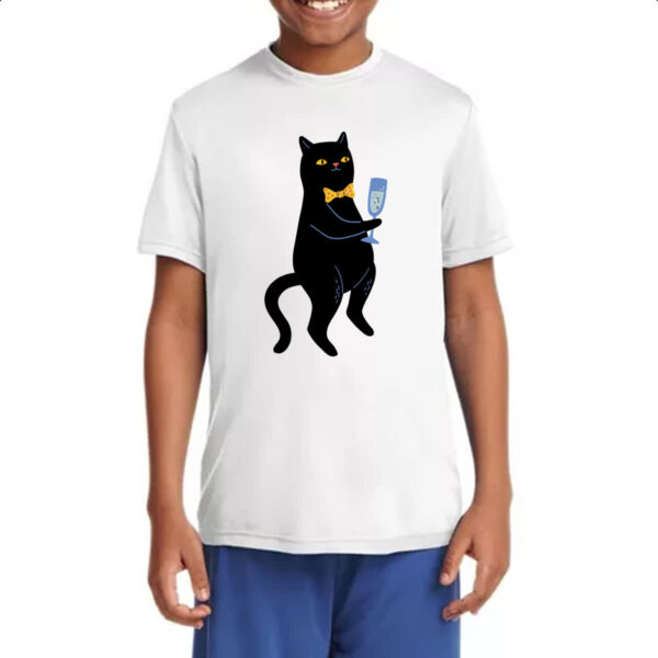 Camiseta Infanto Juvenil Gato drink de peixe - Imagem 4
