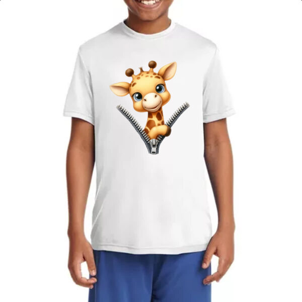 Camiseta Infanto Juvenil Girafa no ziper - Imagem 4
