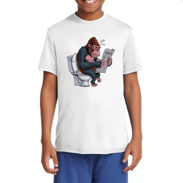 Camiseta Infanto Juvenil Gorila na sala de forca - Imagem 4