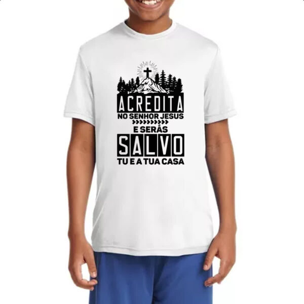 Camiseta Infanto Juvenil Gospel Atos 16.31 - Imagem 4