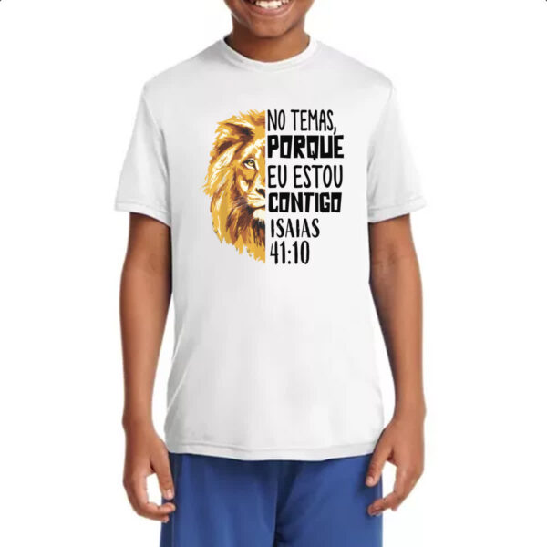 Camiseta Infanto Juvenil Gospel Isaias 41.10 - Imagem 4