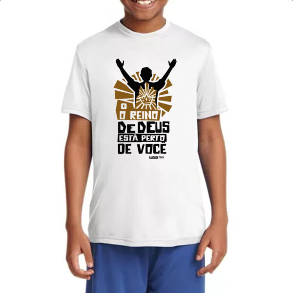 Camiseta Infanto Juvenil Gospel Lucas 17.21 - Imagem 4