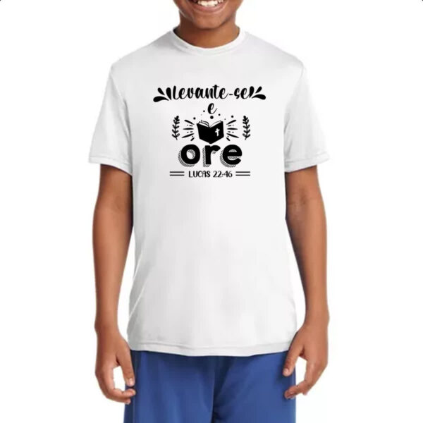 Camiseta Infanto Juvenil Gospel Lucas 22.46 - Imagem 4