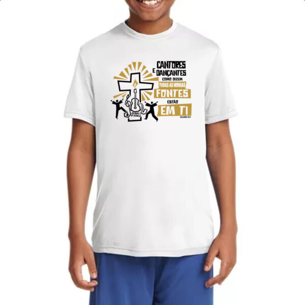 Camiseta Infanto Juvenil Gospel Salmos 87.7 - Imagem 4