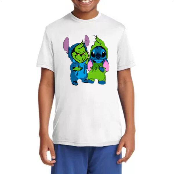 Camiseta Infanto Juvenil Grinch and Stitch - Imagem 4