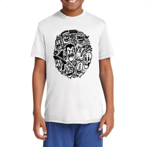 Camiseta Infanto Juvenil I love classic monsters - Imagem 4