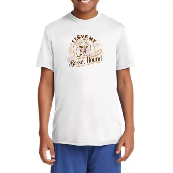 Camiseta Infanto Juvenil I love my Basset Hound - Imagem 4