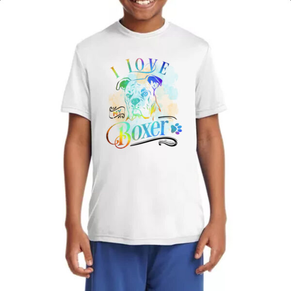 Camiseta Infanto Juvenil I love my Boxer - Imagem 4
