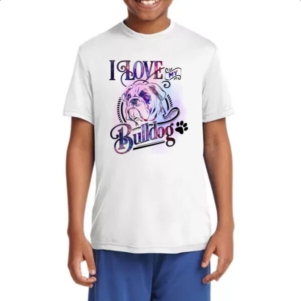 Camiseta Infanto Juvenil I love my Bulldog - Imagem 4