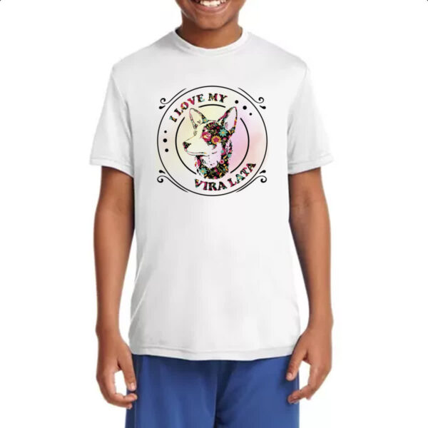Camiseta Infanto Juvenil I love my Vira Lata - Imagem 4