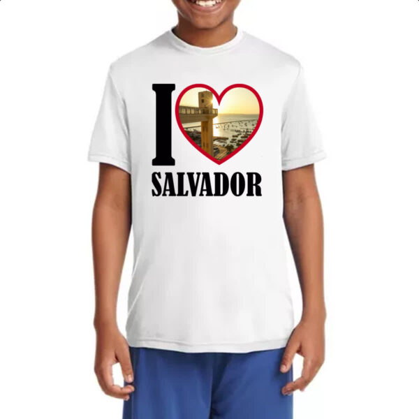 Camiseta Infanto Juvenil I love salvador - Imagem 4