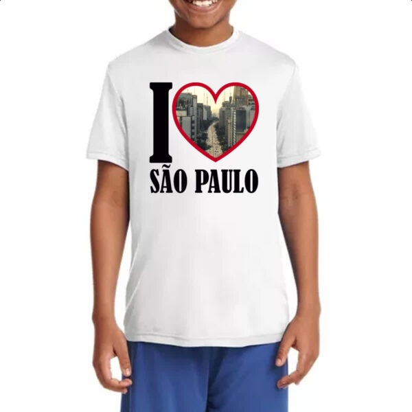 Camiseta Infanto Juvenil I love sao paulo - Imagem 4