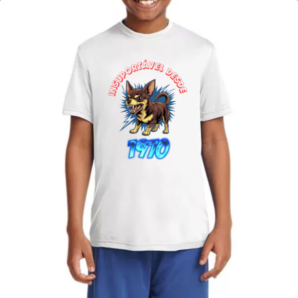 Camiseta Infanto Juvenil Insuportavel desde 1970 - Imagem 4