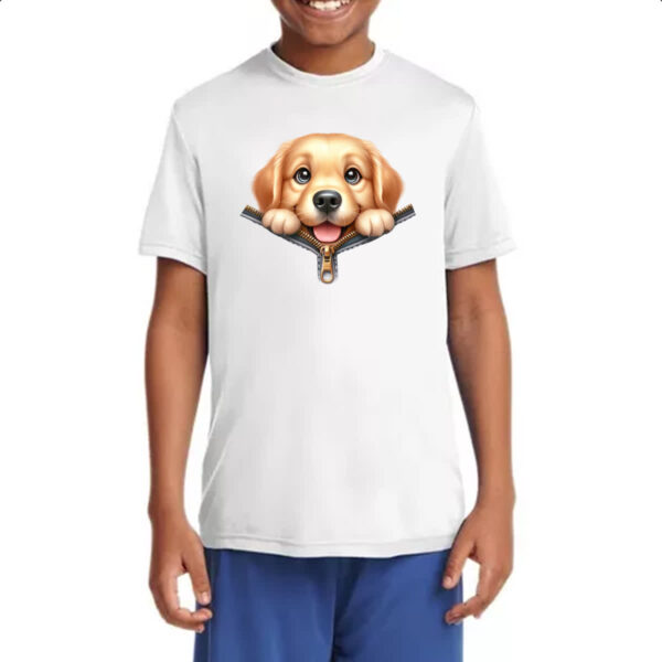 Camiseta Infanto Juvenil Labrador Retriever no Ziper - Imagem 4
