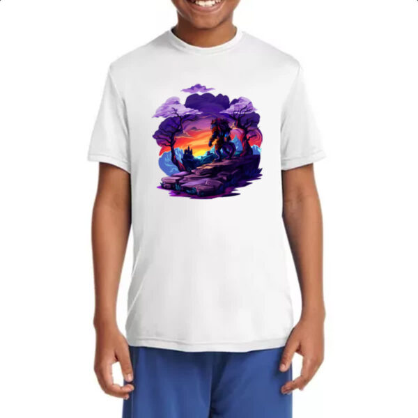 Camiseta Infanto Juvenil Leao guerreiro noturno - Imagem 4