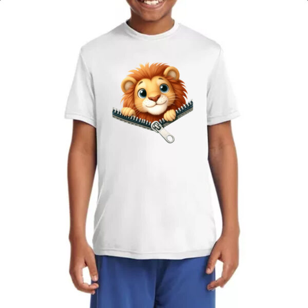 Camiseta Infanto Juvenil Leao no ziper - Imagem 4