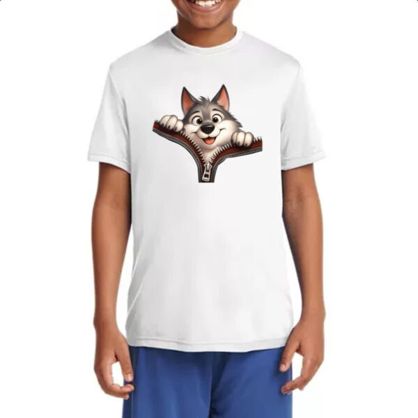 Camiseta Infanto Juvenil Lobo no ziper - Imagem 4