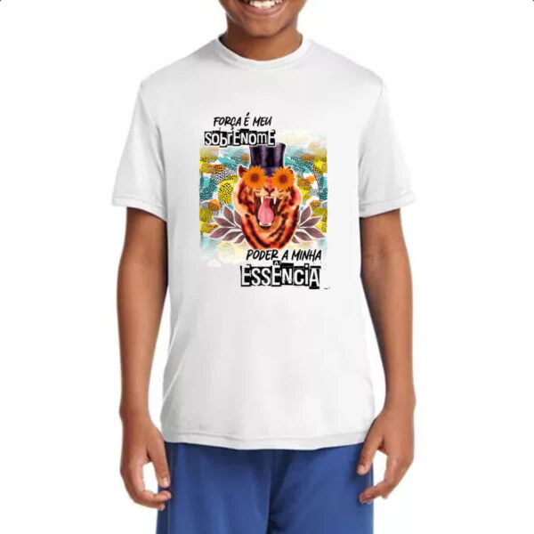 Camiseta Infanto Juvenil Mulher forca sobrenome - Imagem 4
