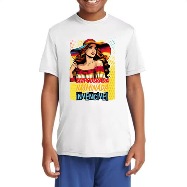 Camiseta Infanto Juvenil Mulher invencivel - Imagem 4