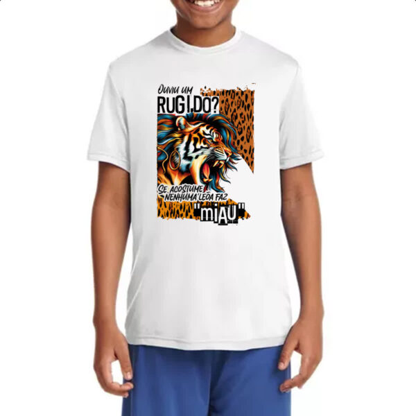 Camiseta Infanto Juvenil Mulher leoa - Imagem 4