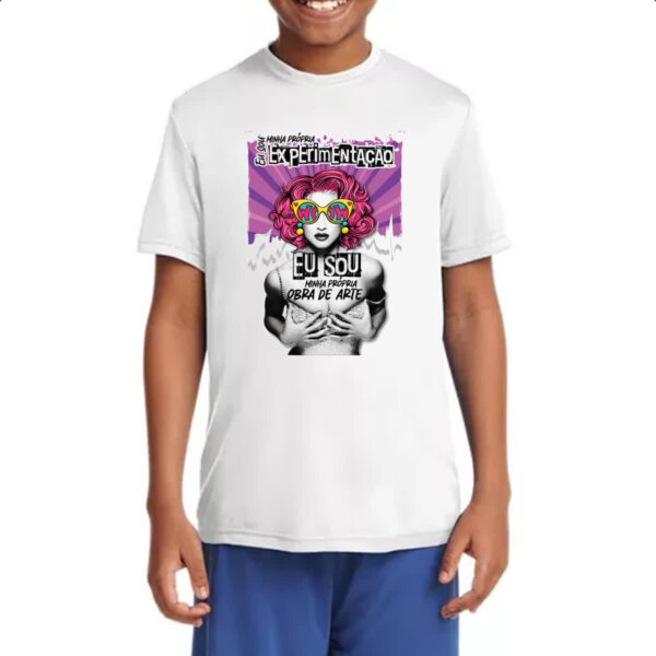 Camiseta Infanto Juvenil Mulher obra de arte - Imagem 4