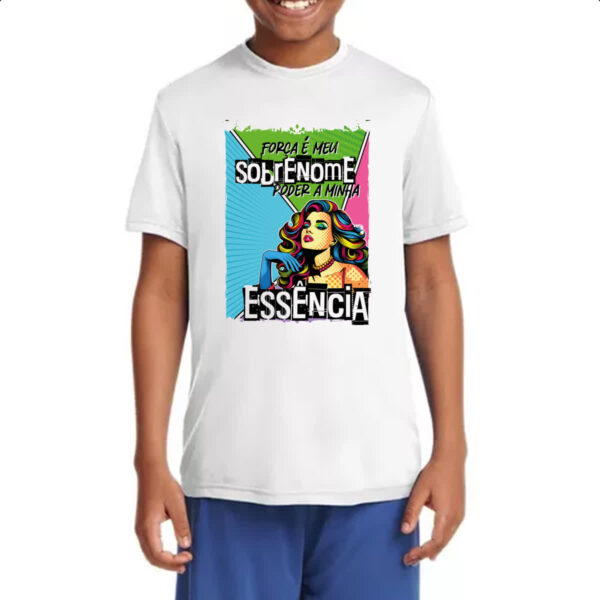 Camiseta Infanto Juvenil Mulher poder essencia - Imagem 4