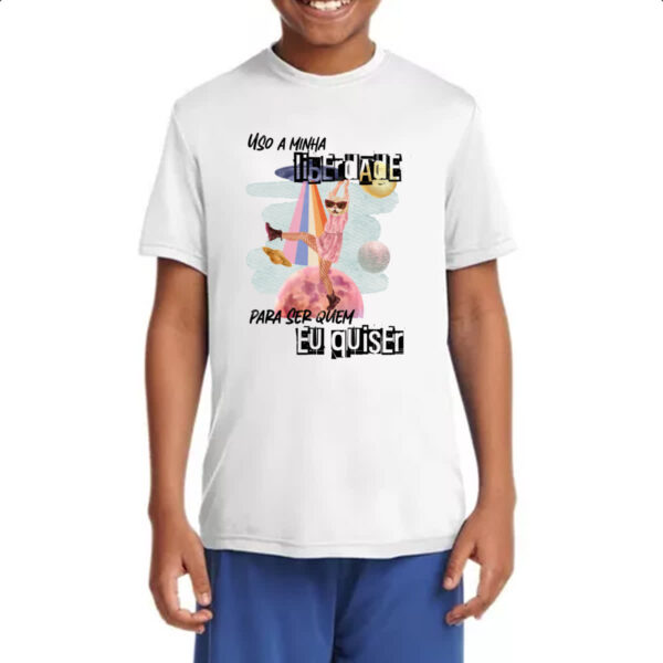 Camiseta Infanto Juvenil Mulher ser quem quiser - Imagem 4