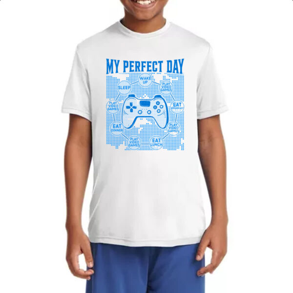 Camiseta Infanto Juvenil My perfect day games - Imagem 4