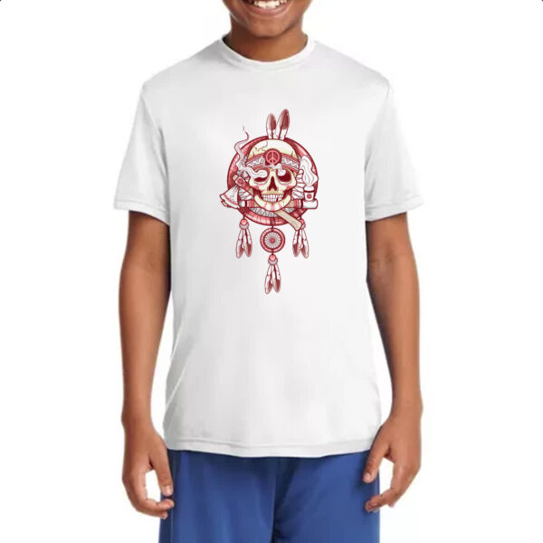 Camiseta Infanto Juvenil Mandala Caveira Indigena - Imagem 4